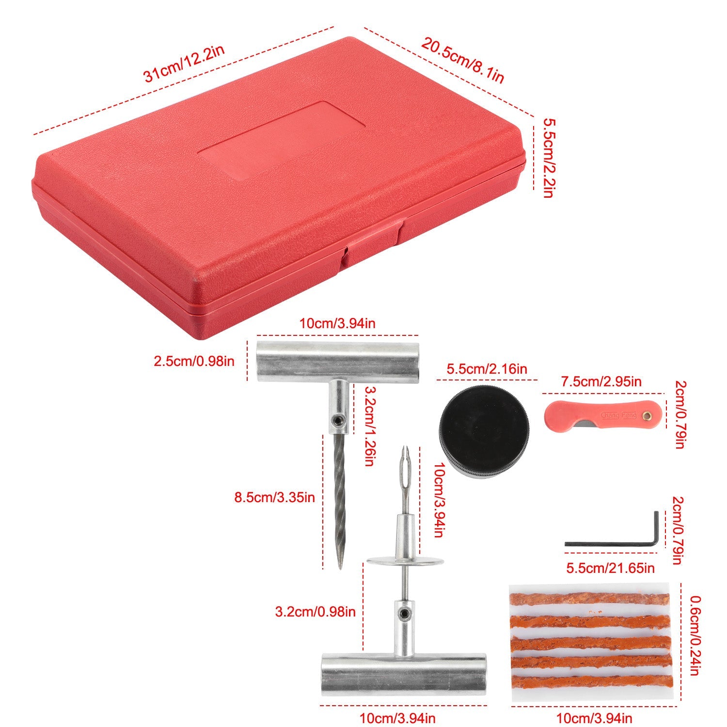 57-Piece: Universal Tire Repair Kit Automotive - DailySale