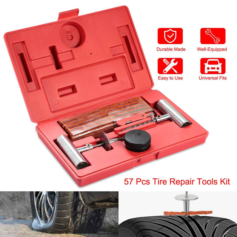 57-Piece: Universal Tire Repair Kit Automotive - DailySale