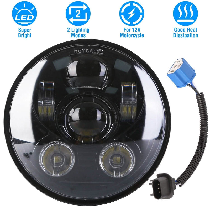 5.75-Inch LED Motorcycle Headlight Sports & Outdoors - DailySale