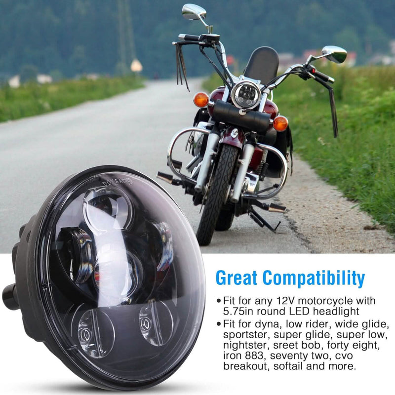 5.75-Inch LED Motorcycle Headlight Sports & Outdoors - DailySale