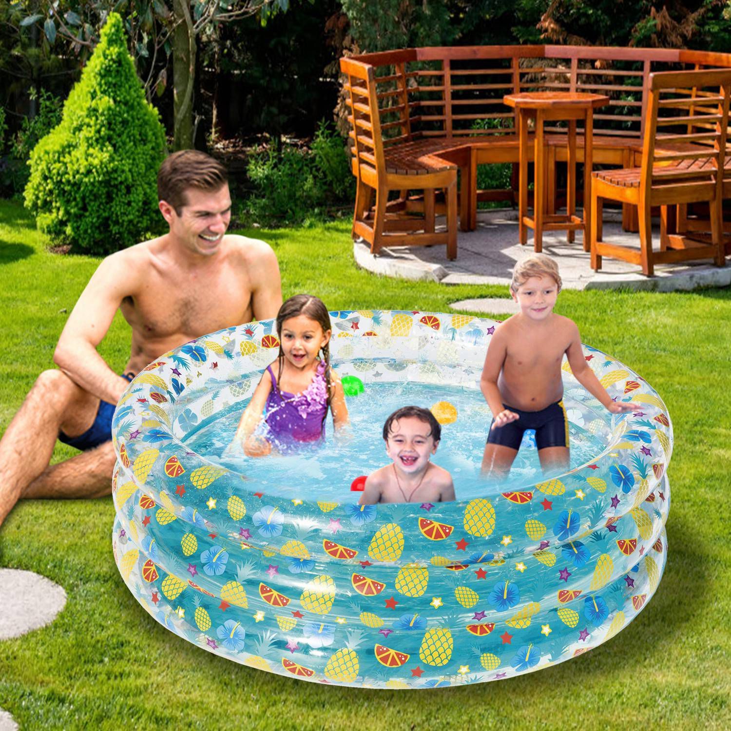 59x21" Inflatable Swimming Pool Sports & Outdoors - DailySale