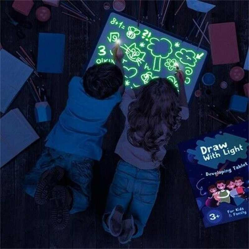 Draw With Light Kids' Learning Tablet Magic Drawing Board - DailySale, Inc