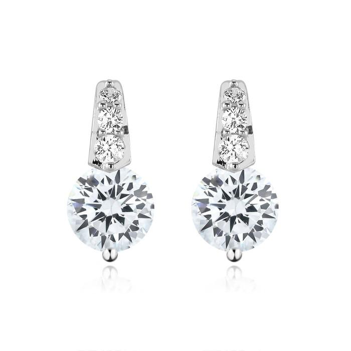 5cttw Sparkling Cubic Zirconia Dramatic Stud Earrings Earrings - DailySale