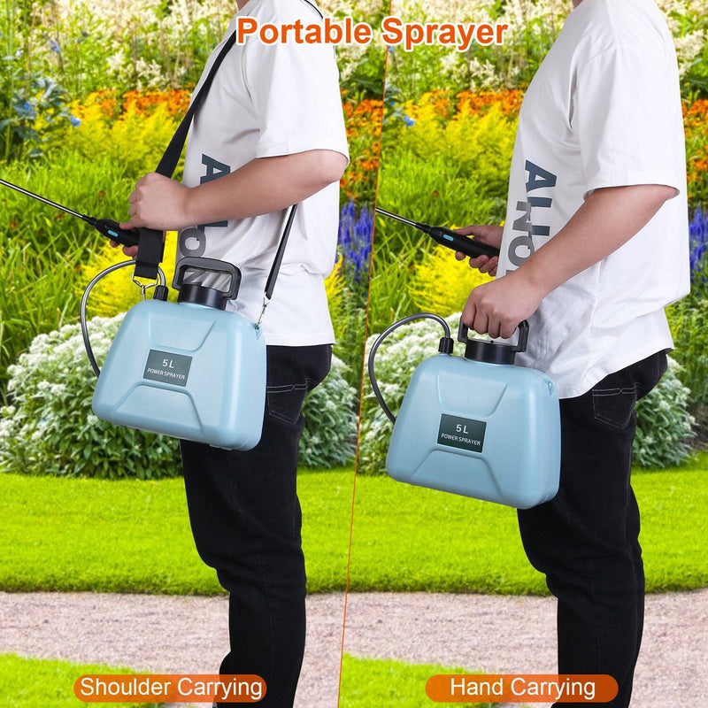 5L/1/3 Gallon Electric Plant Sprayer Telescopic Rechargeable with 3 Spray Sprouts Garden & Patio - DailySale