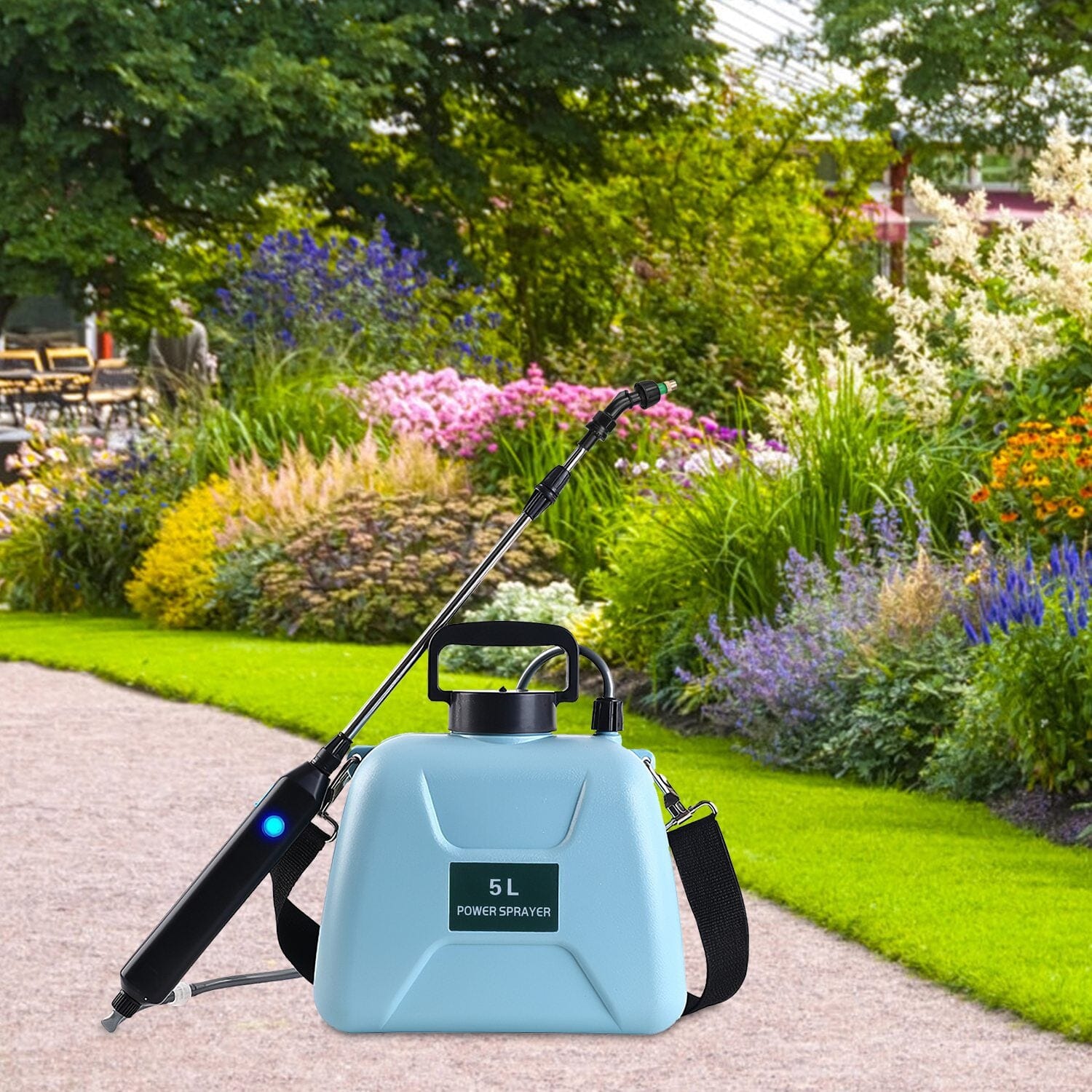 5L/1/3 Gallon Electric Plant Sprayer Telescopic Rechargeable with 3 Spray Sprouts Garden & Patio - DailySale