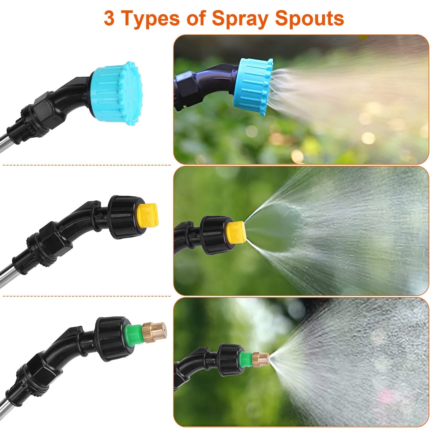 5L/1/3 Gallon Electric Plant Sprayer Telescopic Rechargeable with 3 Spray Sprouts Garden & Patio - DailySale