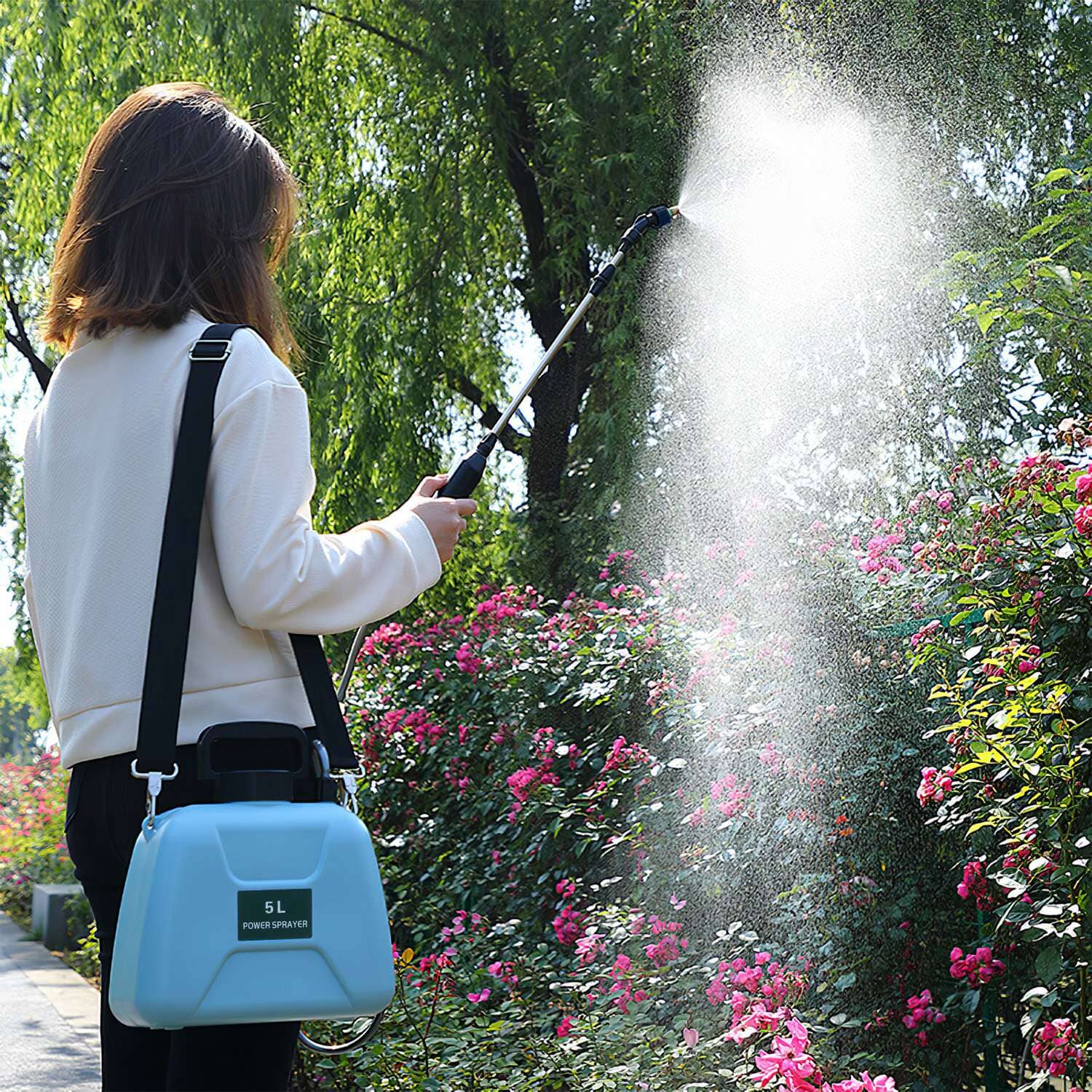 5L/1/3 Gallon Electric Plant Sprayer Telescopic Rechargeable with 3 Spray Sprouts Garden & Patio - DailySale