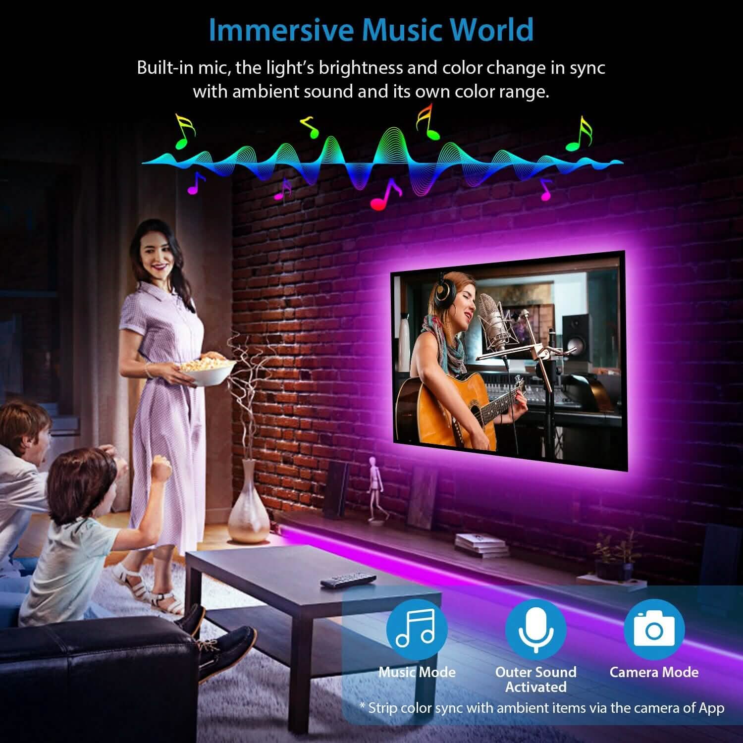 5M LED Strip Light 5050 SMD RGB Waterproof Smart WIFI IR APP Controller Lighting & Decor - DailySale