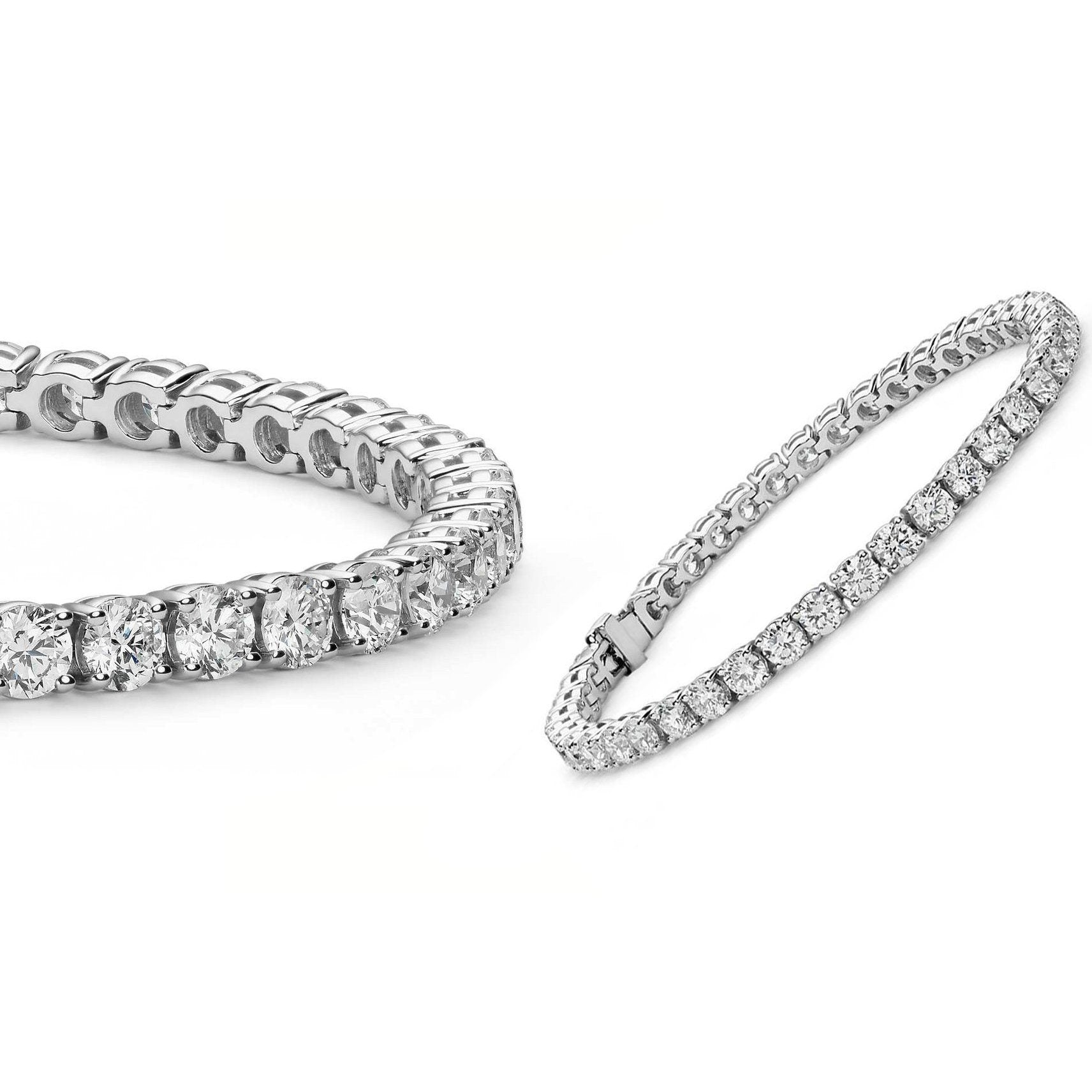 5MM Round Cubic Zirconia Tennis Bracelet Bracelets White Gold - DailySale