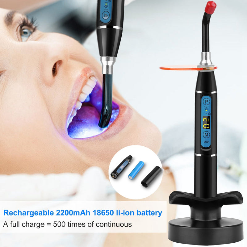 Dental 5W Wireless Cordless LED Curing Light Lamp 1500mw 5 colors available