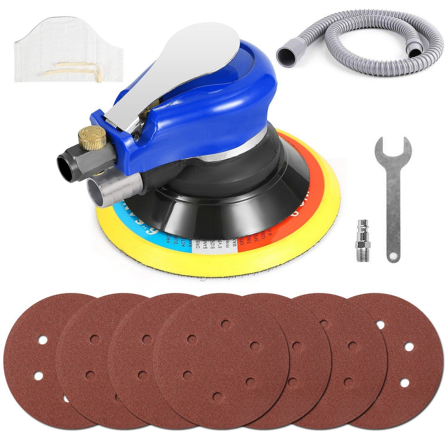 6" Air Random Orbital Sander Pneumatic Home Improvement - DailySale