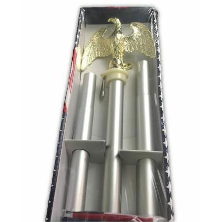 6-Foot Deluxe U.S. Flag Pole Set with Golden Eagle Top by Americana Everything Else - DailySale