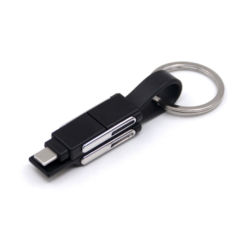 6-in-1 Keychain Charging Cable Mobile Accessories Black - DailySale