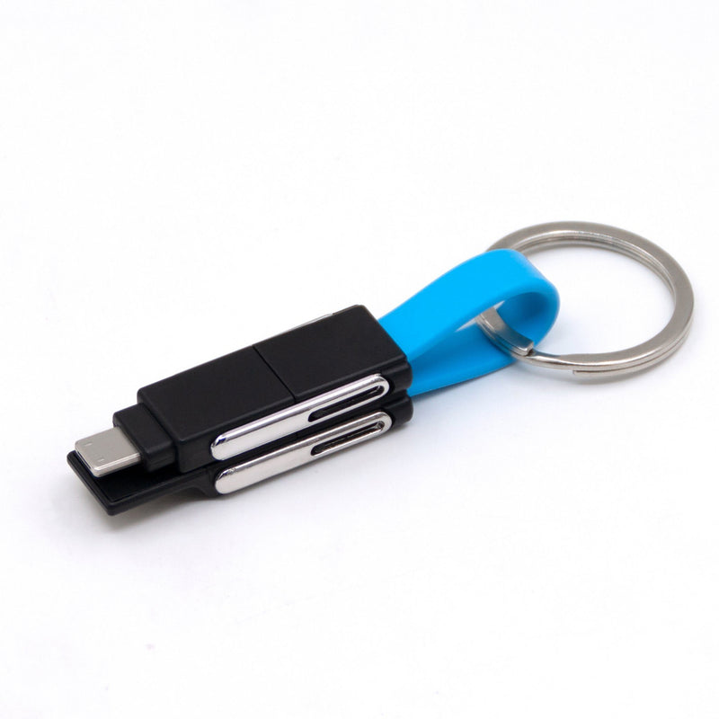 6-in-1 Keychain Charging Cable Mobile Accessories Blue - DailySale