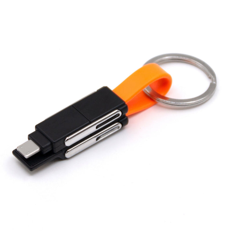 6-in-1 Keychain Charging Cable Mobile Accessories Orange - DailySale