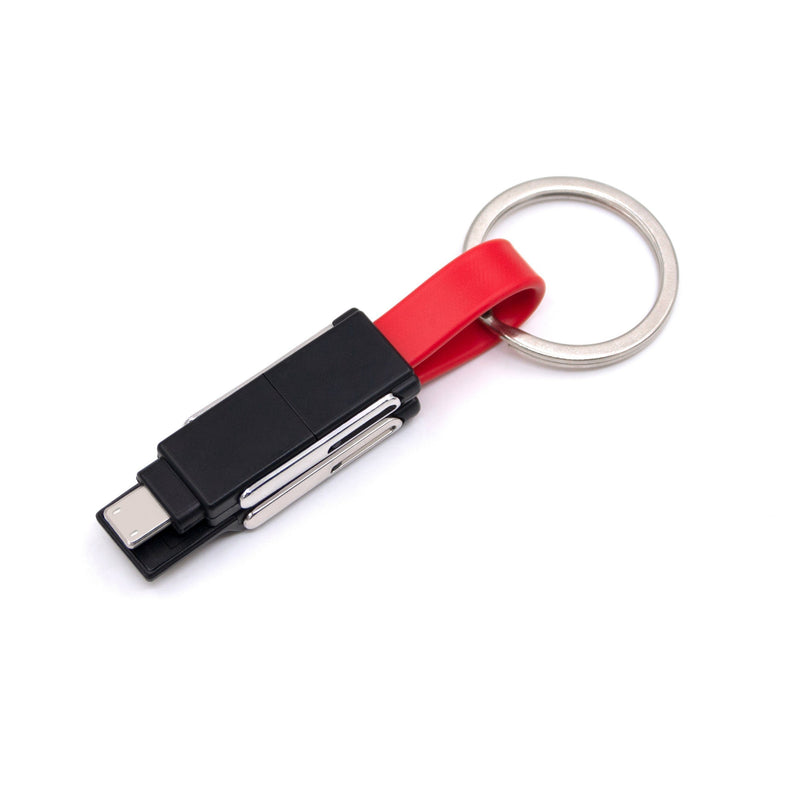 6-in-1 Keychain Charging Cable Mobile Accessories Red - DailySale