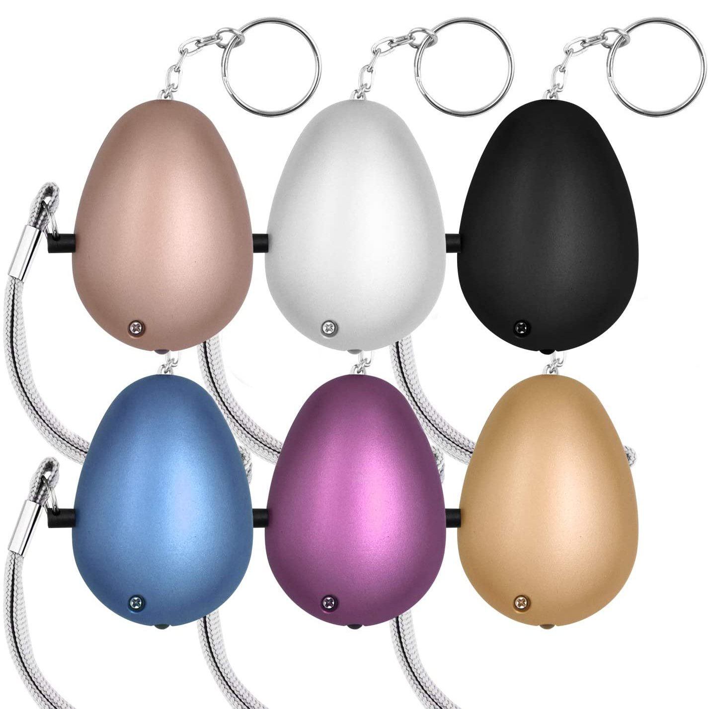 6-Pack: 140DB Personal Security Alarm Keychain with LED Lights Tactical - DailySale