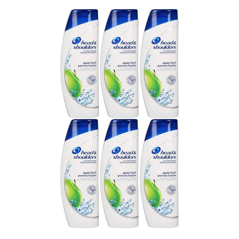 6-Pack: 400ml Head and Shoulders Shampoo Beauty & Personal Care Apple Fresh - DailySale