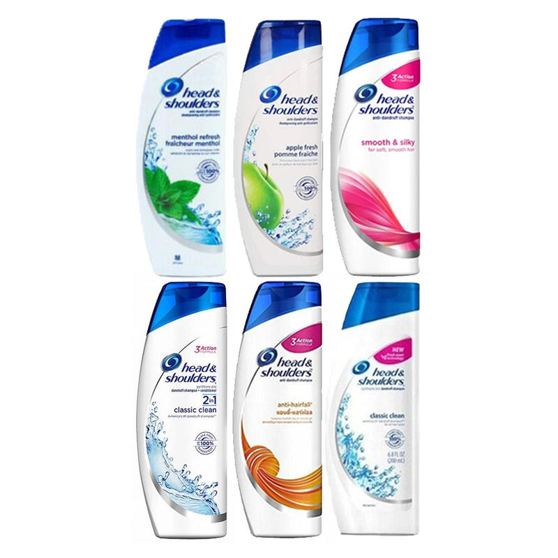 6-Pack: 400ml Head and Shoulders Shampoo Beauty & Personal Care Assorted - DailySale