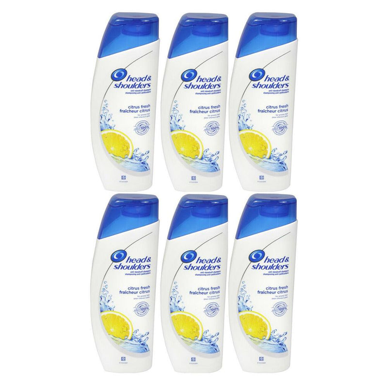 6-Pack: 400ml Head and Shoulders Shampoo Beauty & Personal Care Citrus Fresh - DailySale