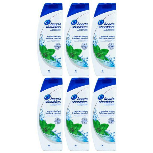 6-Pack: 400ml Head and Shoulders Shampoo Beauty & Personal Care Menthol Fresh - DailySale