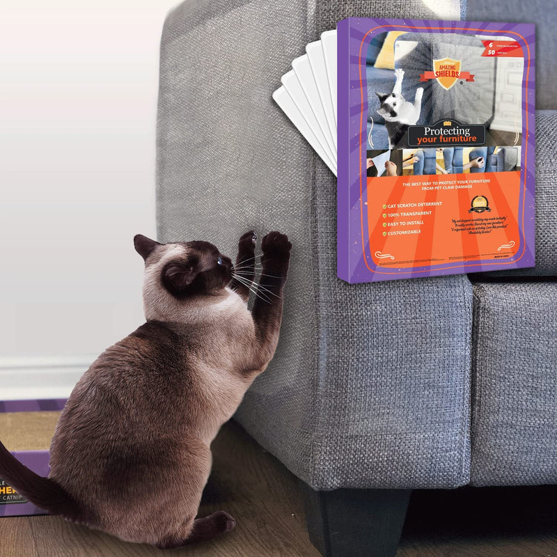 6-Pack: Amazing Shields Cat Scratch Deterrent Furniture & Decor - DailySale