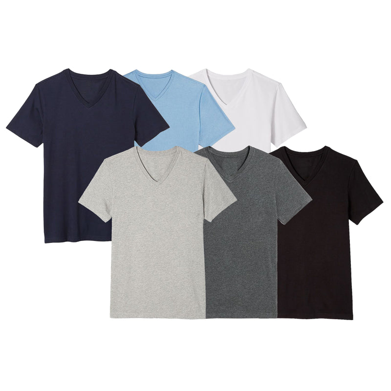 6-Pack: Boy's Assorted S/S V-Neck Tees Men's Clothing XS - DailySale