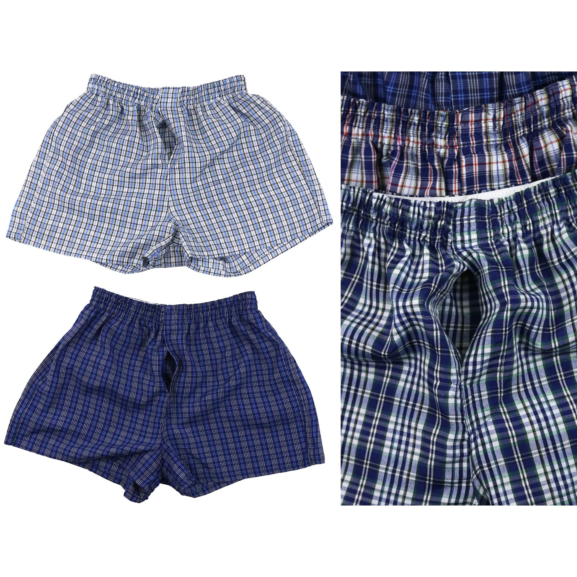 6-Pack: Boys' Tartan Patterned Boxer Shorts Men's Bottoms - DailySale