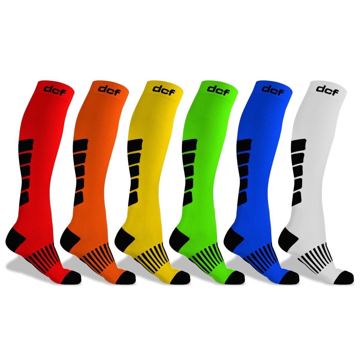 6-Pack: DCF Graduated Mid-Calf Compression Socks Women's Apparel S/M - DailySale