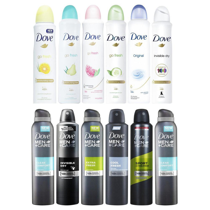 6-Pack: Dove Body Spray Anti-Perspirant Bundle - 250ML Each Beauty & Personal Care - DailySale