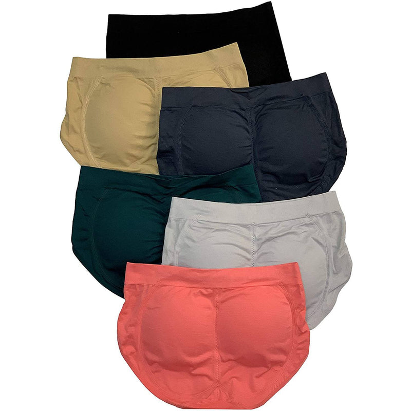 6-Pack: Enhancing Butt Boosting Padded Panty Briefs Women's Clothing - DailySale