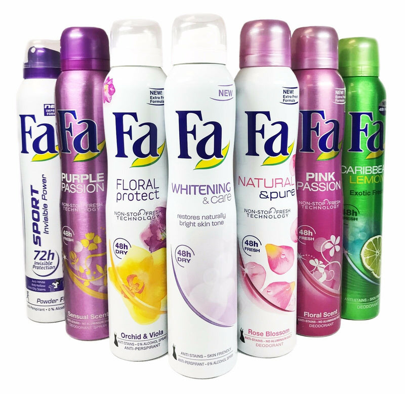 6-Pack: FA Deodorant Spray for Women 200ml Beauty & Personal Care - DailySale