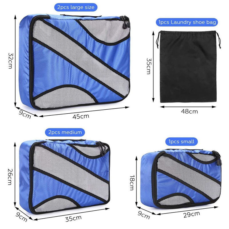 6-Pack: Fitnate Compression Packing Cubes Bags & Travel - DailySale