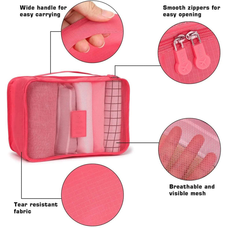 6-Pack: Fitnate Compression Packing Cubes Bags & Travel - DailySale