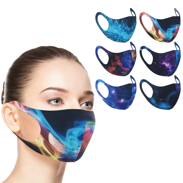 6-Pack: Fun Cosmic Design Print Masks Face Masks & PPE - DailySale