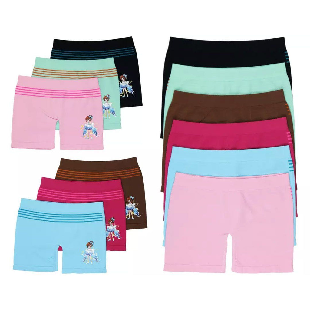 ToBeInStyle Girls' Pack of 6 Seamless Layering Under Skirt Modesty Shorts -  Small 