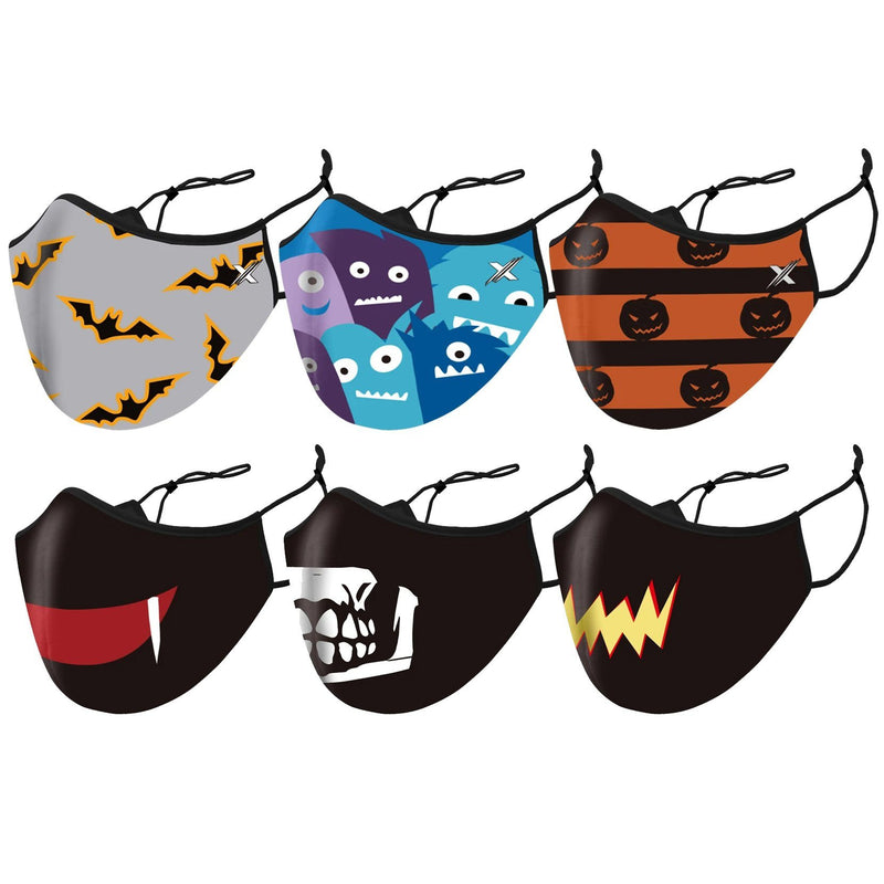 6-Pack: Halloween Two-Layer Special Reusable Face Mask with Adjustable Earloop Face Masks & PPE - DailySale
