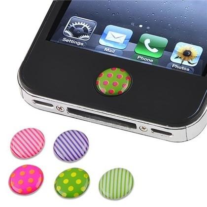 6 Pack Home Button Stickers for iPhone iPad and iPod Phones & Accessories - DailySale
