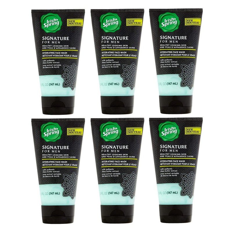 6-Pack: Irish Spring Signature for Men Hydrating Face Wash 5 Oz Men's Grooming - DailySale