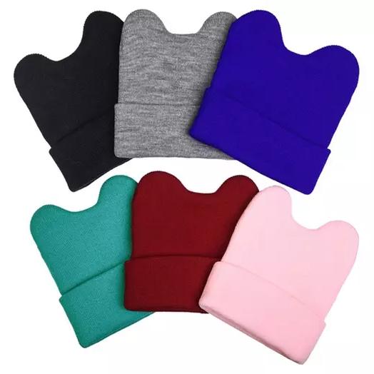 6-Pack: Kids' Warm and Cute Acrylic Winter Beanies Baby Cute Ears - DailySale