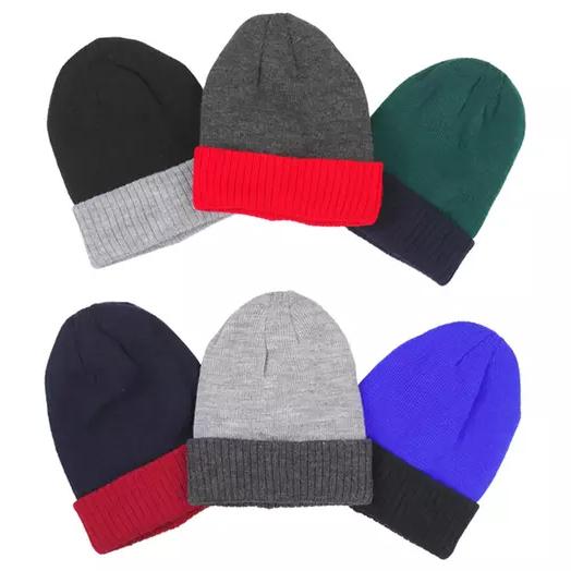 6-Pack: Kids' Warm and Cute Acrylic Winter Beanies Baby Two-Tone - DailySale