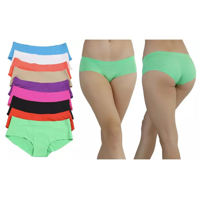 6-Pack: Laser-Cut Invisible Panties Women's Clothing Cheeky Hipster L - DailySale