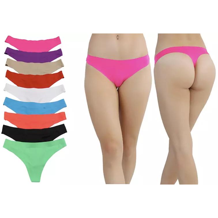 6-Pack: Laser-Cut Invisible Panties Women's Clothing Thong L - DailySale