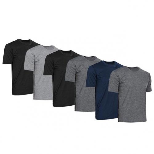 6-Pack: Men's Active Athletic Dry-Fit Performance T-Shirts Men's Apparel S - DailySale