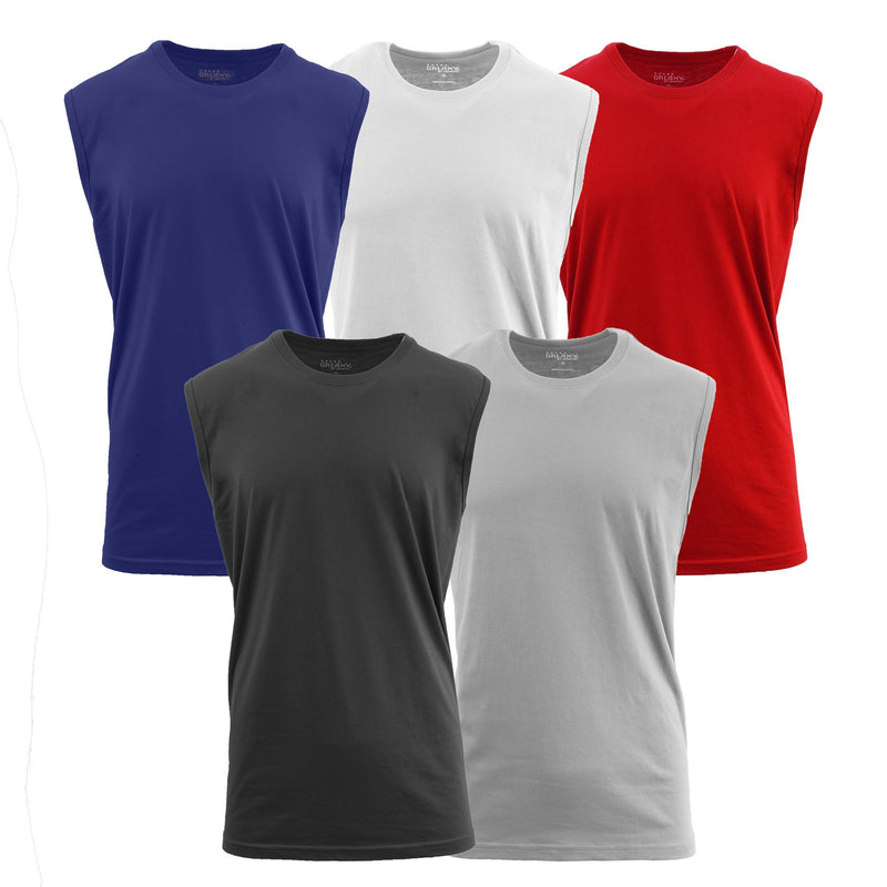 6-Pack: Men's Assorted Muscle Tank Tee Men's Clothing M - DailySale