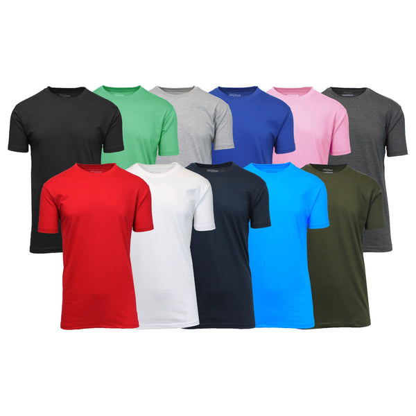 6-Pack: Men's Assorted Short Sleeve Crew Neck Tees Men's Clothing S - DailySale