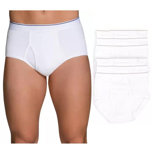 6-Pack: Men's Classic White Cotton Brief Underwear Men's Clothing - DailySale
