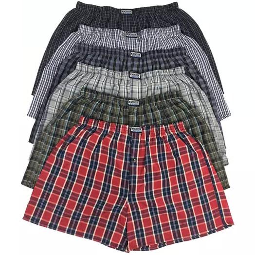 6-Pack: Men's Relaxed Fit Tartan Plaid Boxers Men's Clothing S - DailySale