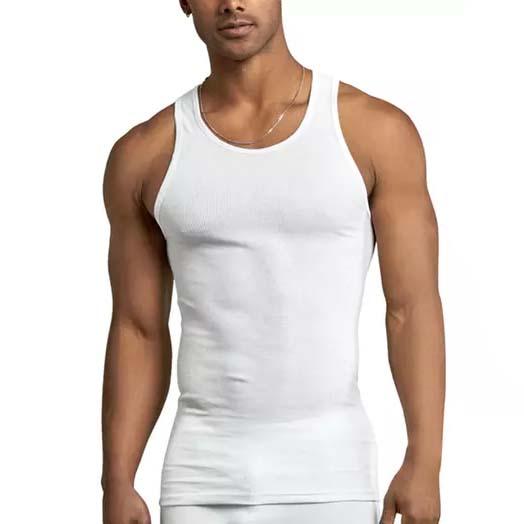6-Pack: Men's Scoop Neck Cotton Blend A-Shirts - Plus Available Men's Clothing S - DailySale