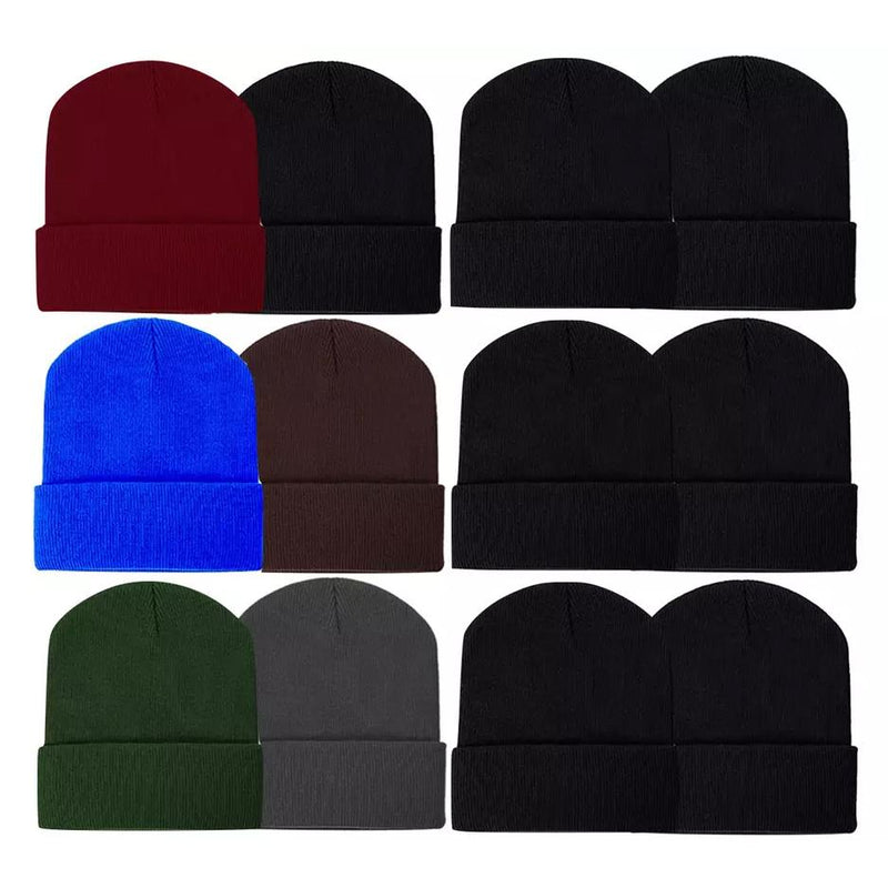 6-Pack: Men's Soft Stretchy Winter Warm Double Layer Beanies Men's Accessories - DailySale